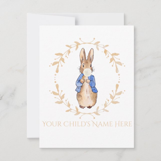 Peter Rabbit Blowing White Gum  (Front)