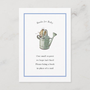 Peter Rabbit Blue Vintage Baby Book Enclosure Card