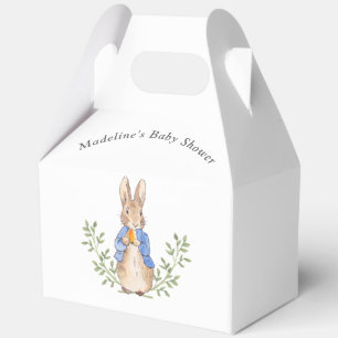 Peter Rabbit Blue White Vintage Baby Shower Favour Box