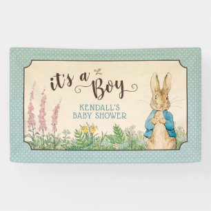 Peter Rabbit   Boy Baby Shower Banner