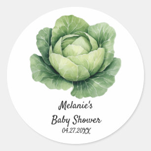 Peter Rabbit Boy Baby Shower Caggabe Head  Classic Round Sticker