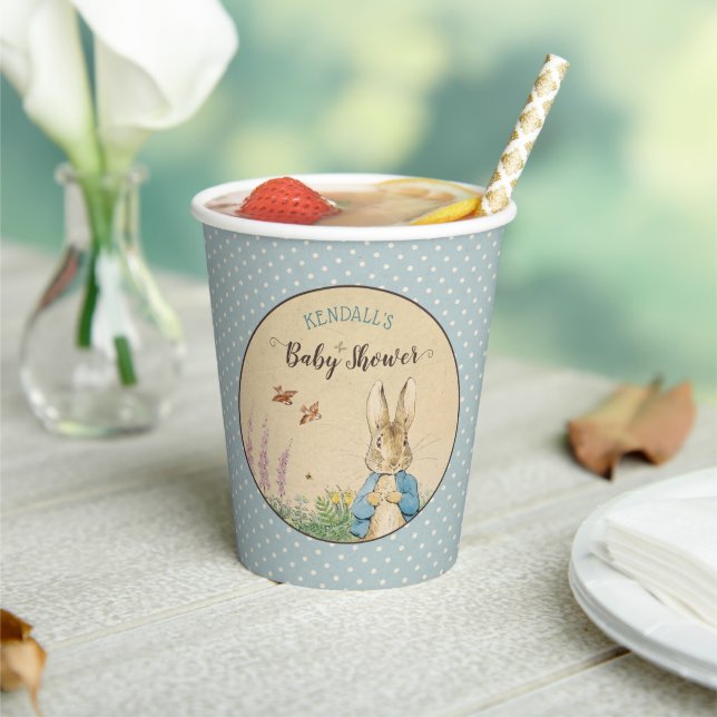 Peter Rabbit | Boy Baby Shower Paper Cups (Insitu)