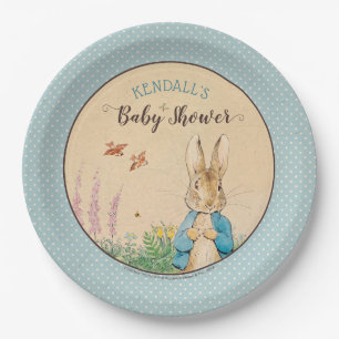 Peter Rabbit   Boy Baby Shower Paper Plate