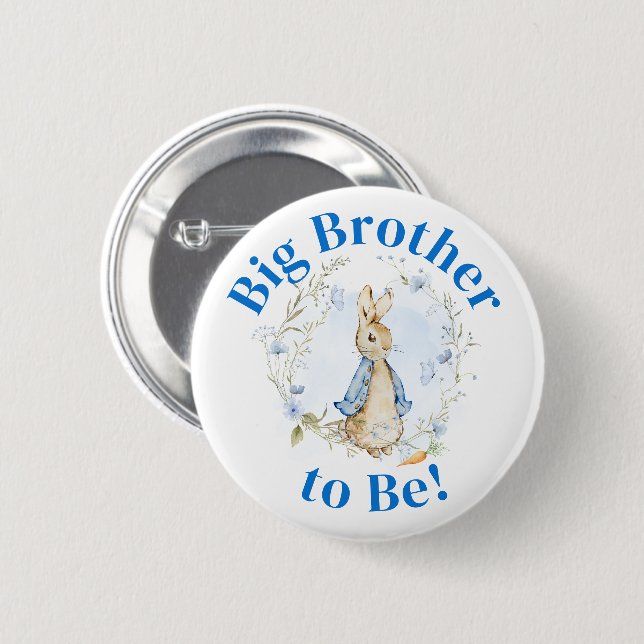 Peter Rabbit Boy "Big Brother-to-Be" Button (Front & Back)