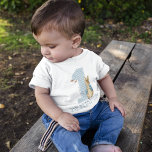Peter Rabbit | Boy First Birthday with Name Baby T-Shirt<br><div class="desc">Celebrate your child's first birthday with these sweet Peter Rabbit Birthday shirts. Personalise by adding your child's name.</div>