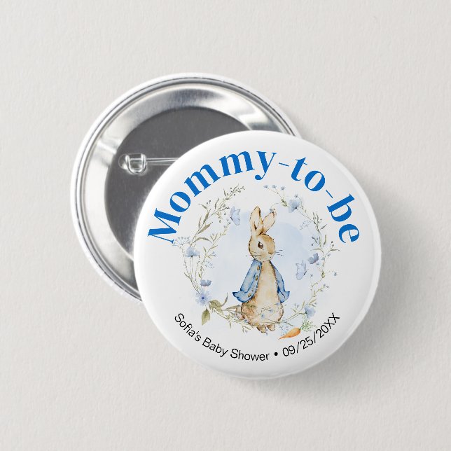 Peter Rabbit Boy "Mummy to Be" Button (Front & Back)