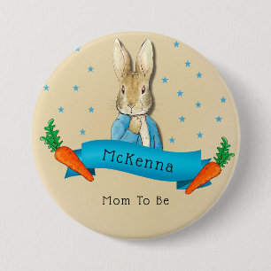 Peter Rabbit Carrots and Stars Mum To Be 7.5 Cm Round Badge