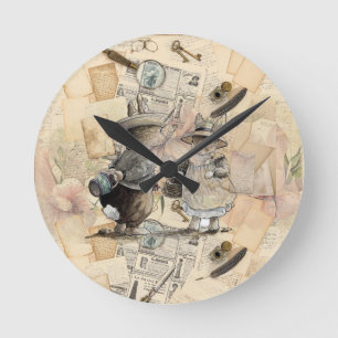 peter rabbit composition  round clock