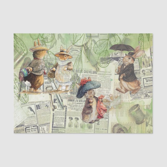 peter rabbit composition  tissue paper (Front)