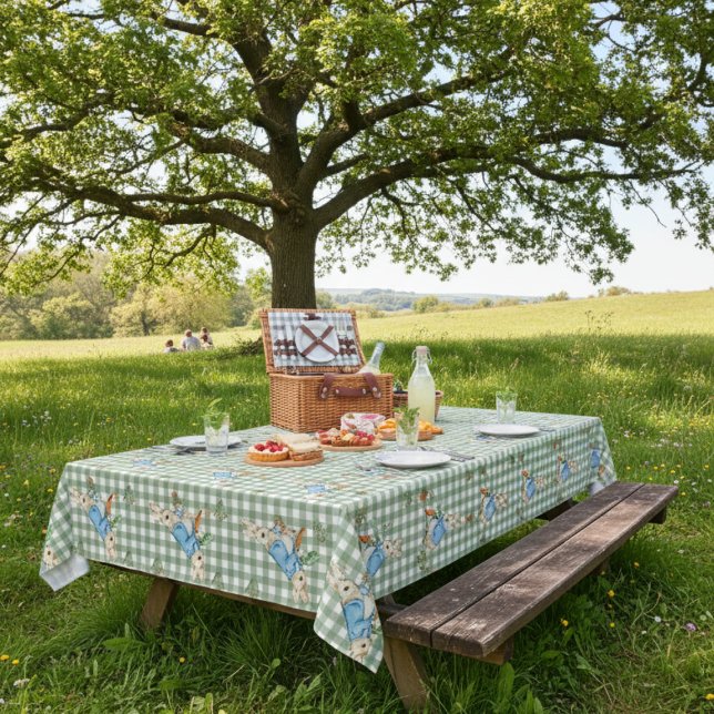 Peter Rabbit Cotton Spring Bunny Garden Design Tablecloth (Creator Uploaded)