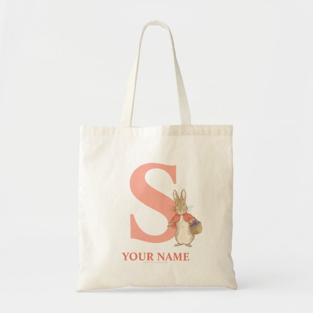 Peter Rabbit | Custom Flopsy - Letter S Tote Bag (Front)