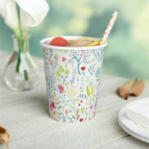 Peter Rabbit Enchanted Watercolor Pattern Paper Cups