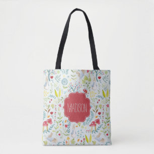 Peter Rabbit   Enchanted Watercolor Pattern Tote Bag