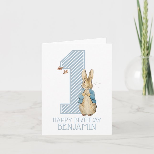 Peter Rabbit | First Birthday Card (Front)