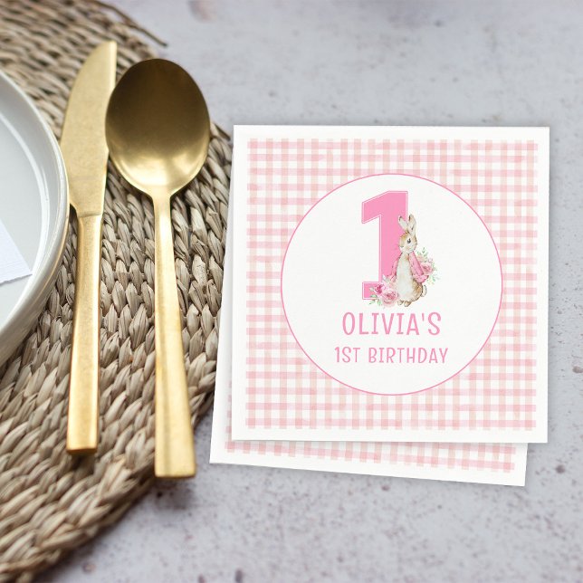 Peter Rabbit | First Birthday Napkin (Creator Uploaded)