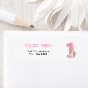 Peter Rabbit   First Birthday Pink Address