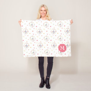 Peter Rabbit Floral Wreath Pattern Fleece Blanket