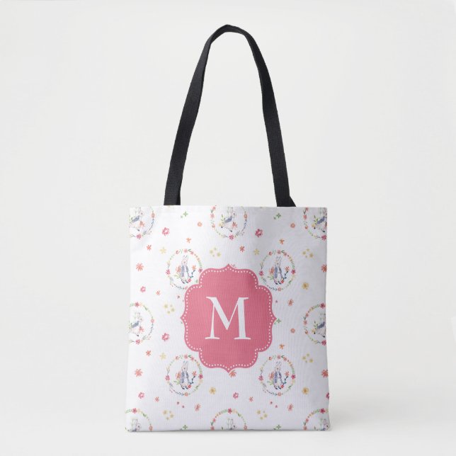 Peter Rabbit | Floral Wreath Pattern Tote Bag (Front)
