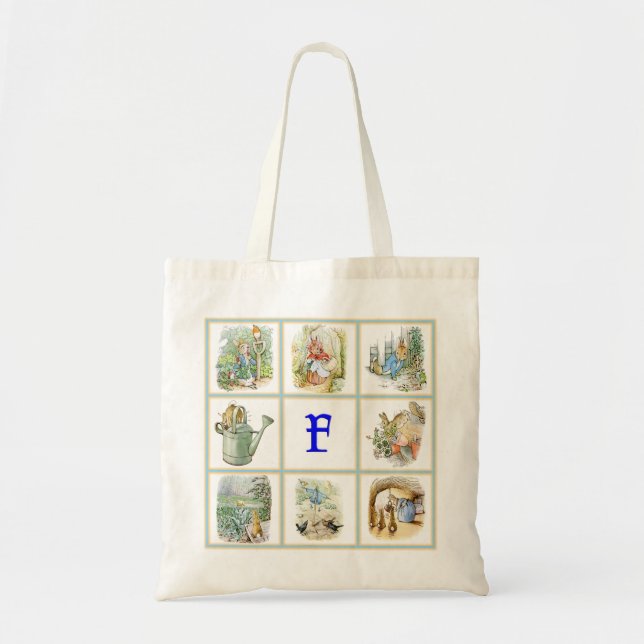 PETER RABBIT for children whose name begins with F Tote Bag (Front)