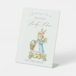 Peter Rabbit Garden Baby Shower Gift&Card  Pedestal Sign