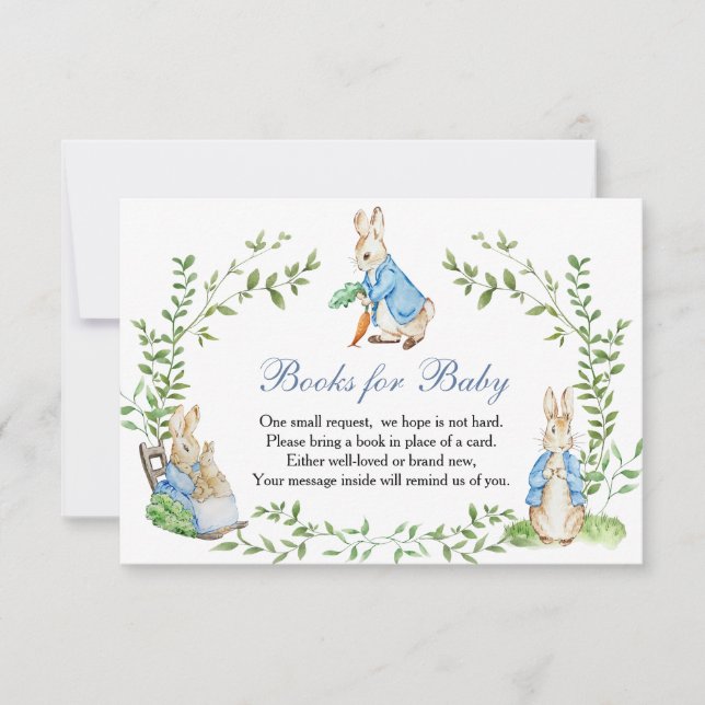 Peter Rabbit Garden Books For Baby RSVP Card (Front)