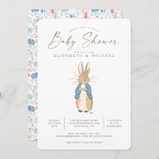 Peter Rabbit Baby Shower Invitation