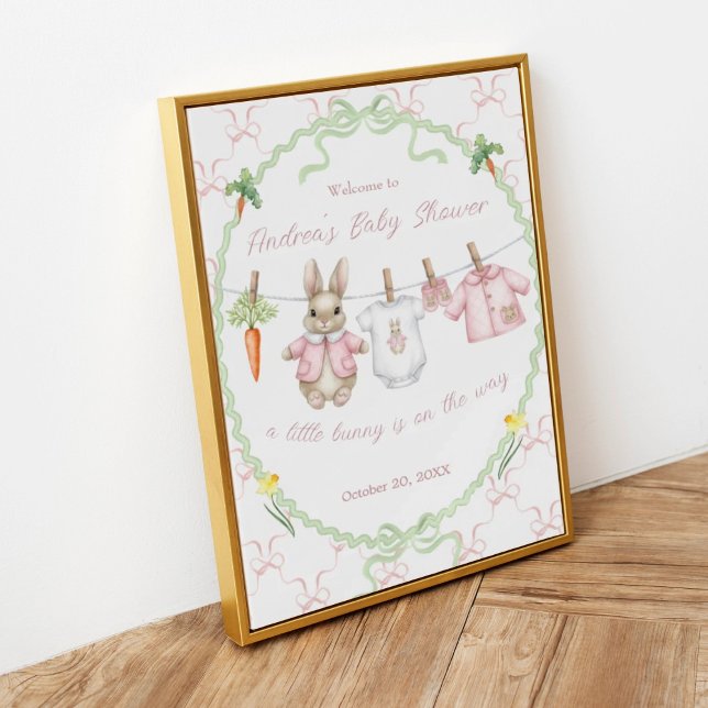 Peter Rabbit Girl Clothesline Baby Shower Welcome  Poster (Creator Uploaded)