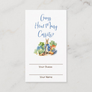 Peter rabbit guess how many carrots enclosure card