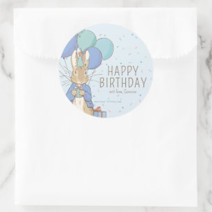Peter Rabbit   Happy Birthday From Classic Round Sticker