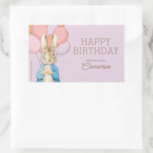 Peter Rabbit   Happy Birthday From Rectangular Sticker