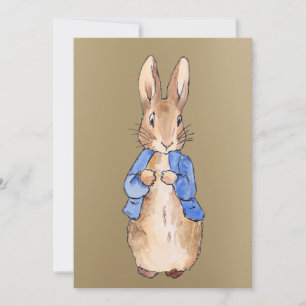 Peter Rabbit in Gold Invitation
