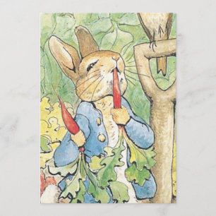 Peter Rabbit In The Garden - Beatrix Potter Invitation