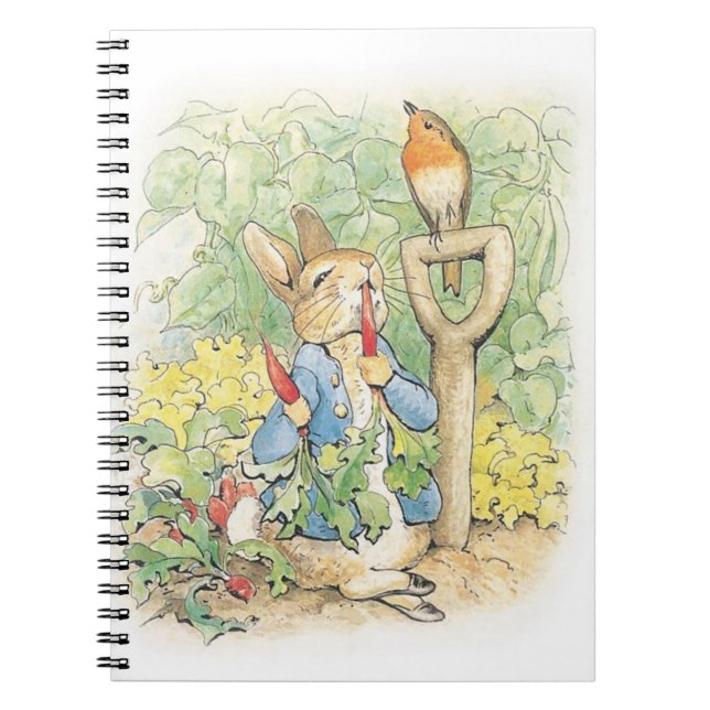 Peter Rabbit In The Garden - Beatrix Potter Notebook (Front)