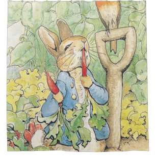 Peter Rabbit In The Garden - Beatrix Potter Shower Curtain