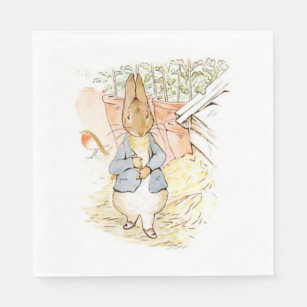 Peter Rabbit in the Garden (by Beatrix Potter) Napkin