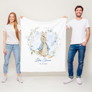 Peter Rabbit Inspired Design  Fleece Blanket