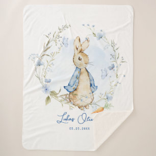 Peter Rabbit Inspired Design  Sherpa Blanket