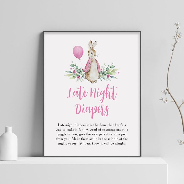 Peter Rabbit Late Night Diapers Sign (Creator Uploaded)