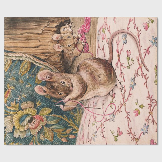 Peter Rabbit (mice threading needle) Tissue Paper (Flat)