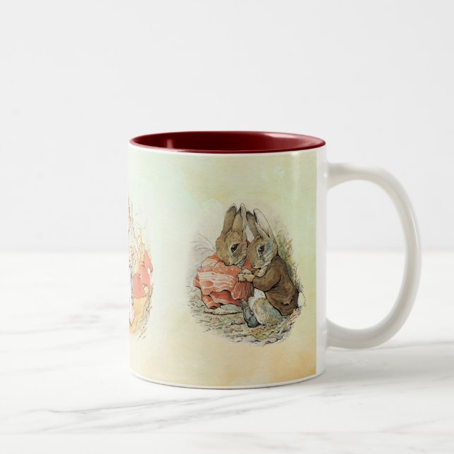 Peter Rabbit mix  Two-Tone Coffee Mug (Right)