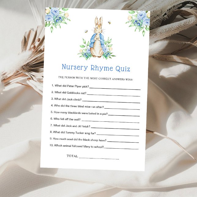 Peter Rabbit Nursery Rhyme Quiz Game (Creator Uploaded)