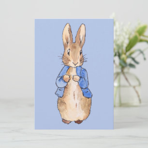 Peter Rabbit on Blue Background Invitation