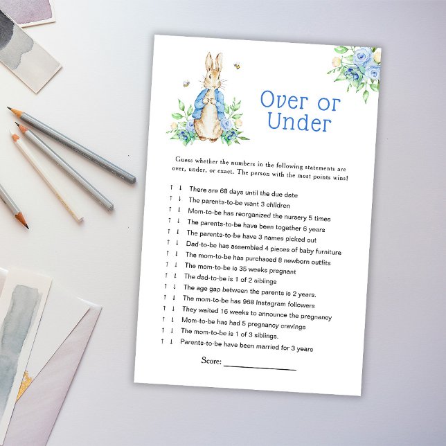 Peter Rabbit Over or Under Baby Game (Creator Uploaded)