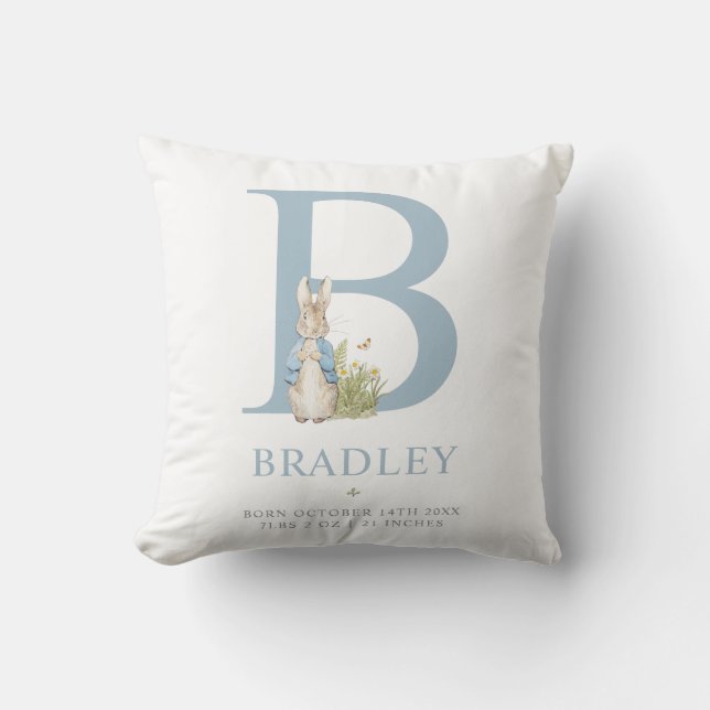 Peter Rabbit | Personalised Letter B Cushion (Front)