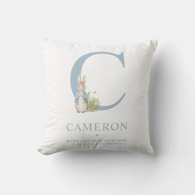 Peter Rabbit | Personalised Letter C Cushion (Front)