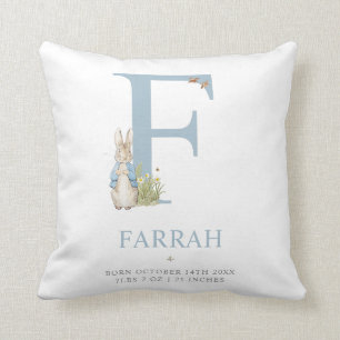 Peter Rabbit   Personalised Letter F Cushion