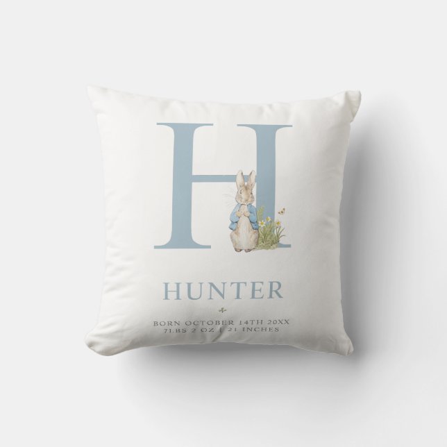 Peter Rabbit | Personalised Letter H Cushion (Front)