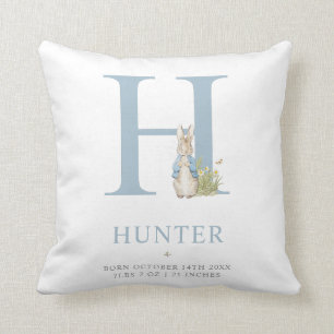 Peter Rabbit   Personalised Letter H Cushion
