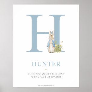 Peter Rabbit Personalised Letter H Poster