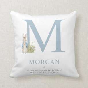 Peter Rabbit   Personalised Letter M Cushion